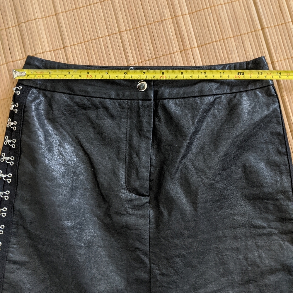 SEEK THE LABEL Black Vegan Leather Mini Skirt - Picture 7 of 8